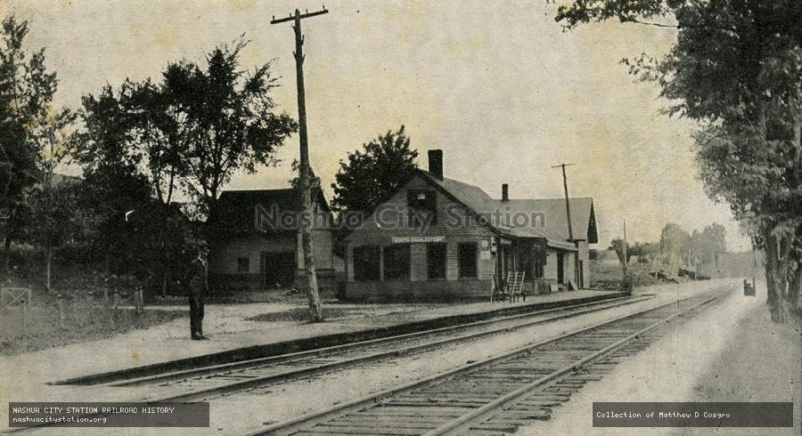 Postcard: Railroad Station, North Charlestown, New Hampshire